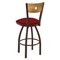 Holland Bar Stool Co 25" Swivel Counter Stool, Bronze Finish, Med Back, Graph Ruby Seat 83025BZMedMplB016 - alternate 2